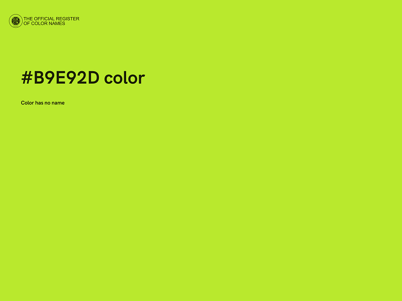 #B9E92D color image