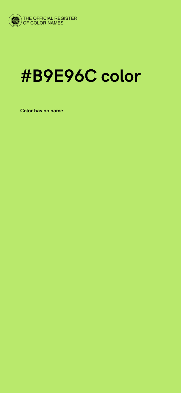 #B9E96C color image