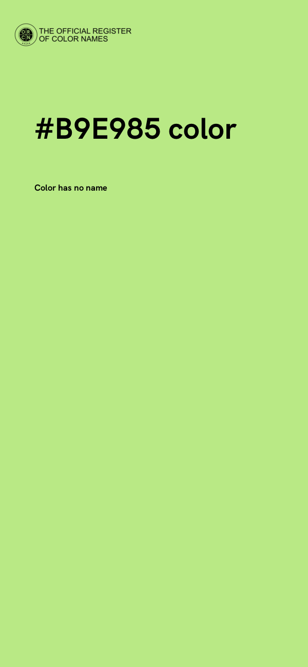 #B9E985 color image