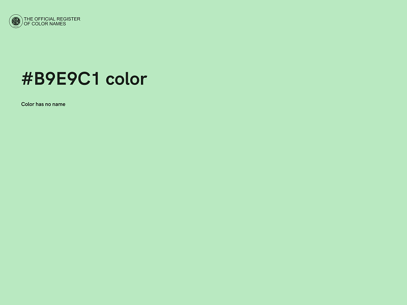 #B9E9C1 color image