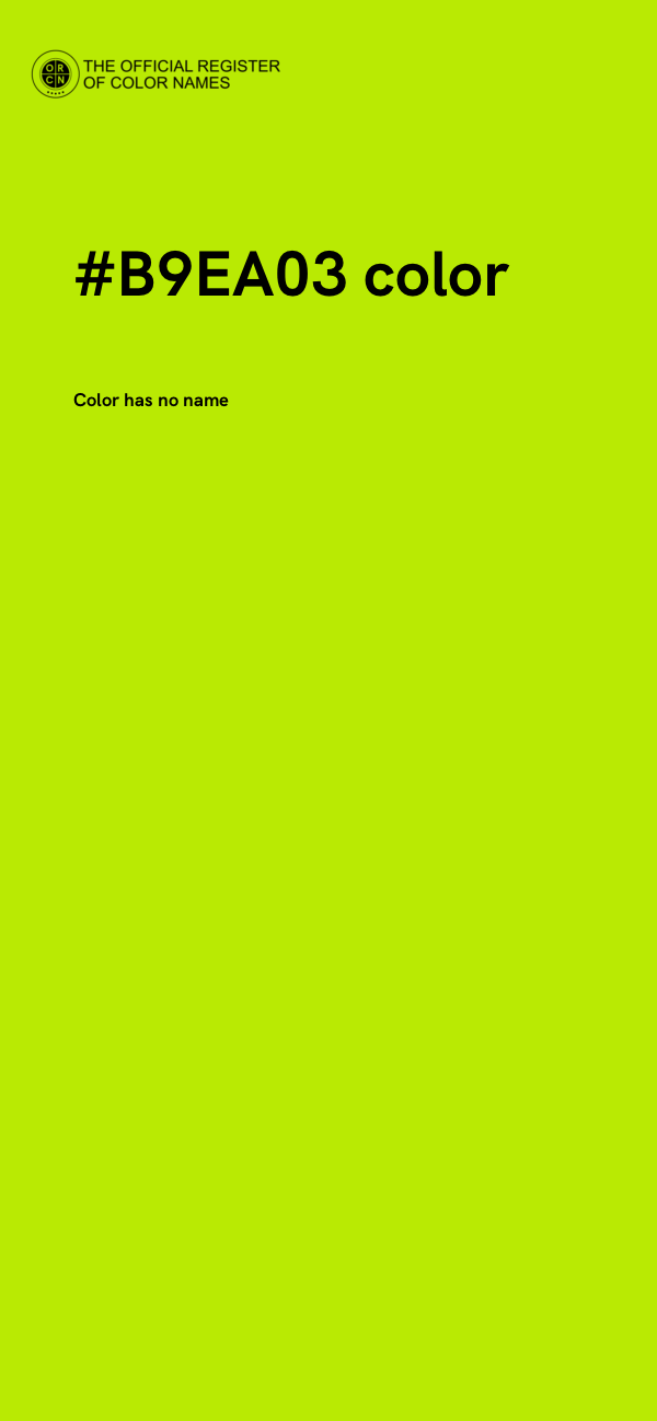 #B9EA03 color image