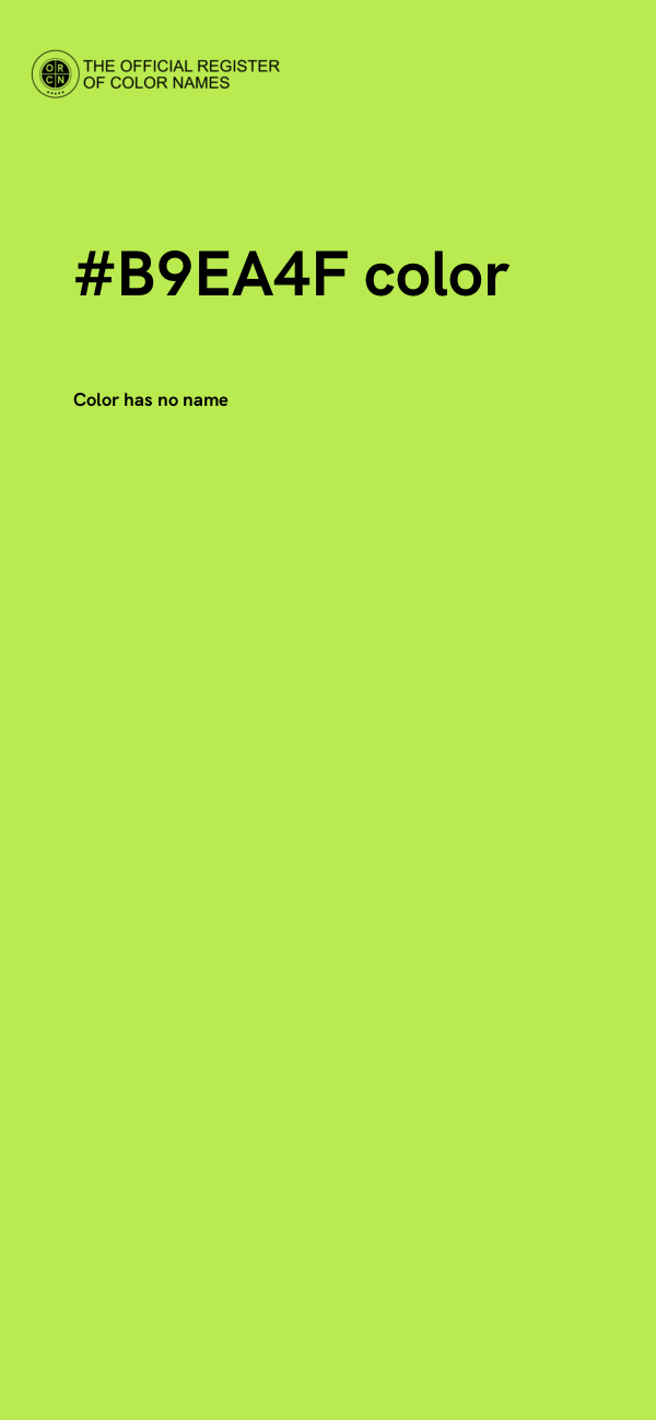 #B9EA4F color image