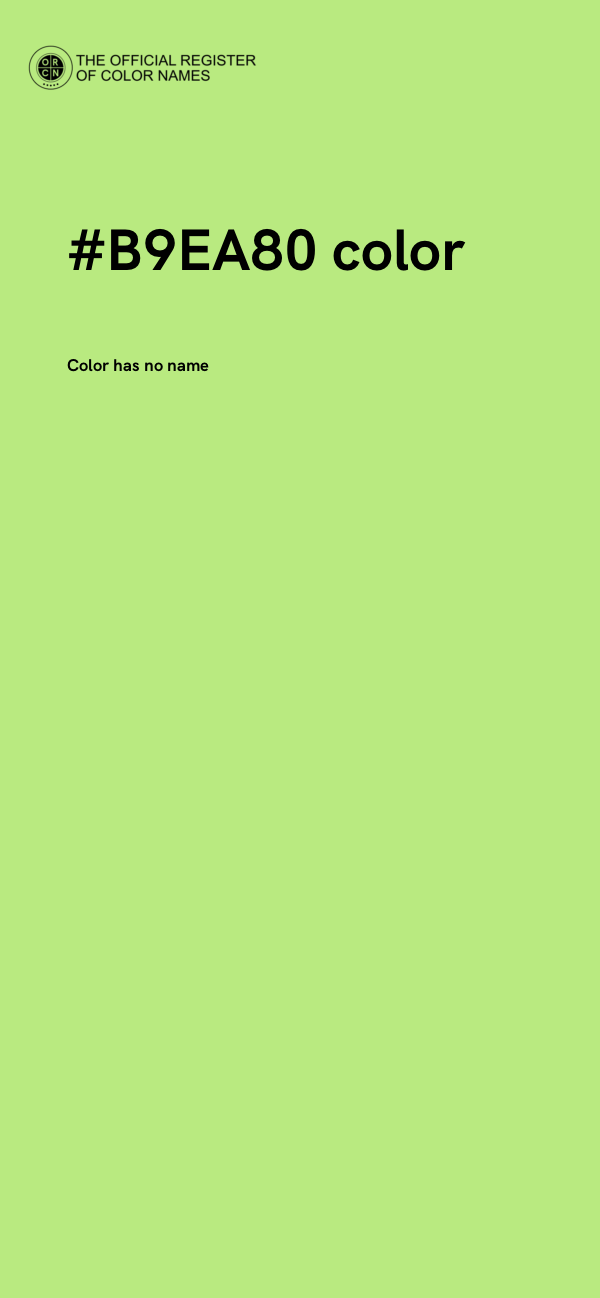 #B9EA80 color image