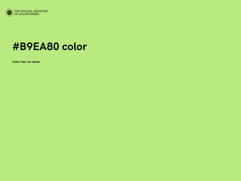 #B9EA80 color image