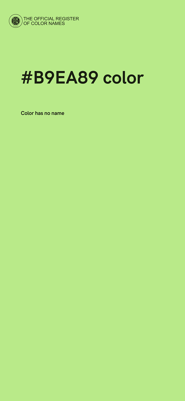 #B9EA89 color image