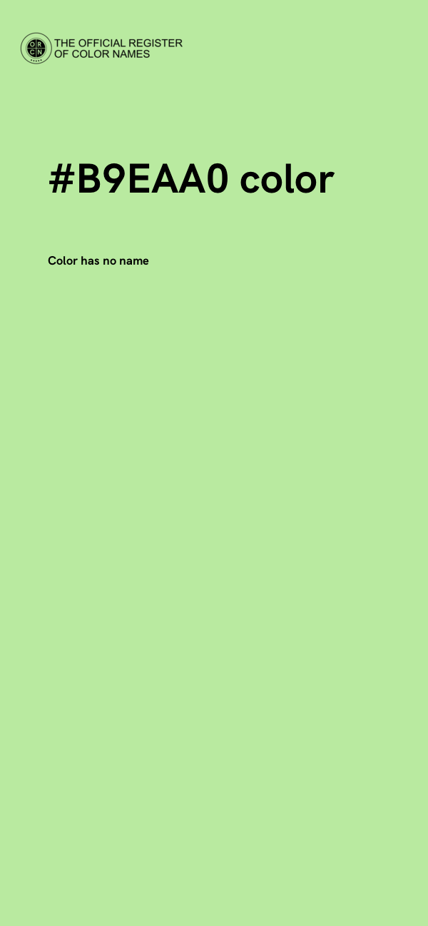 #B9EAA0 color image