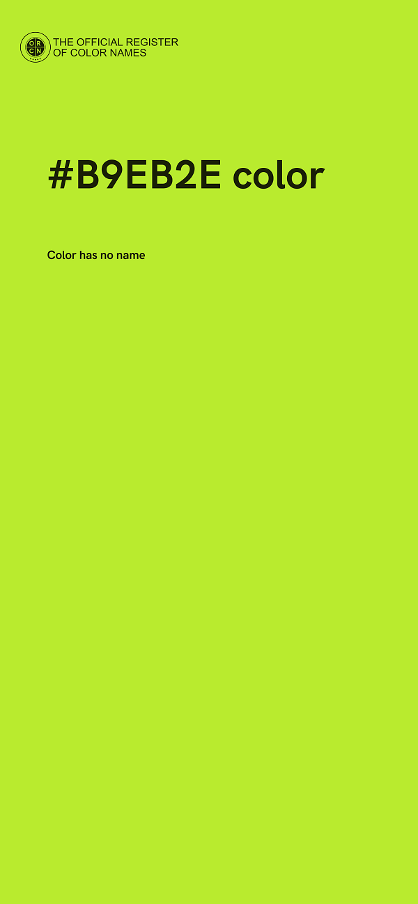 #B9EB2E color image