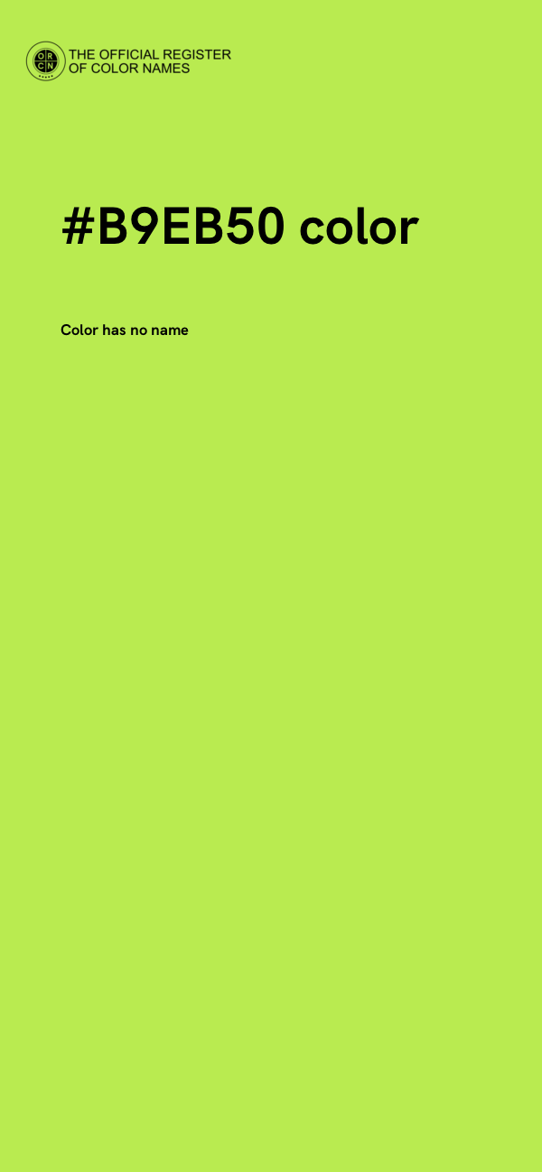 #B9EB50 color image