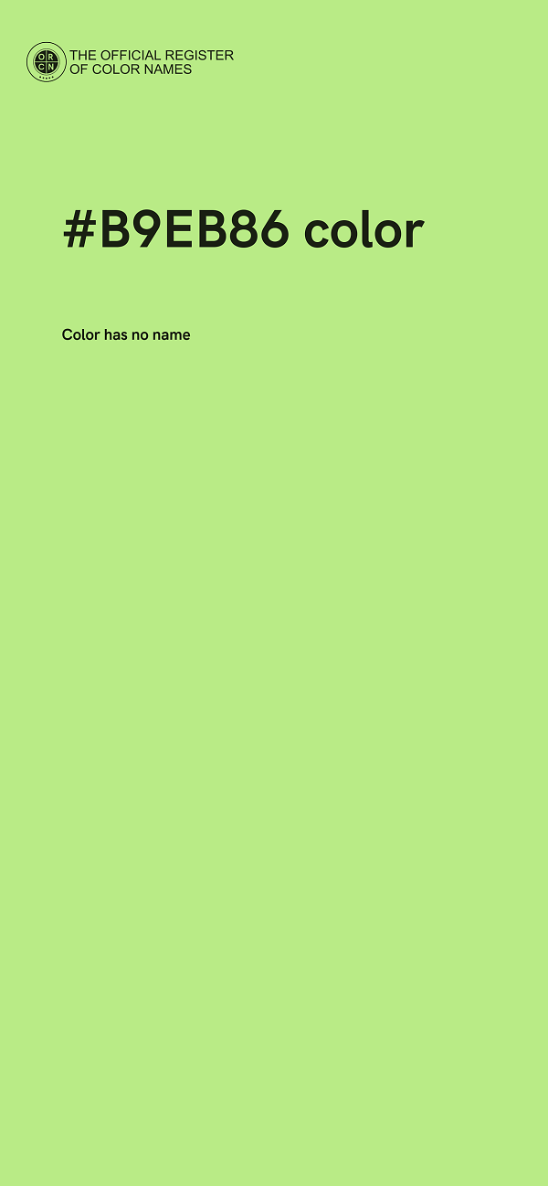 #B9EB86 color image