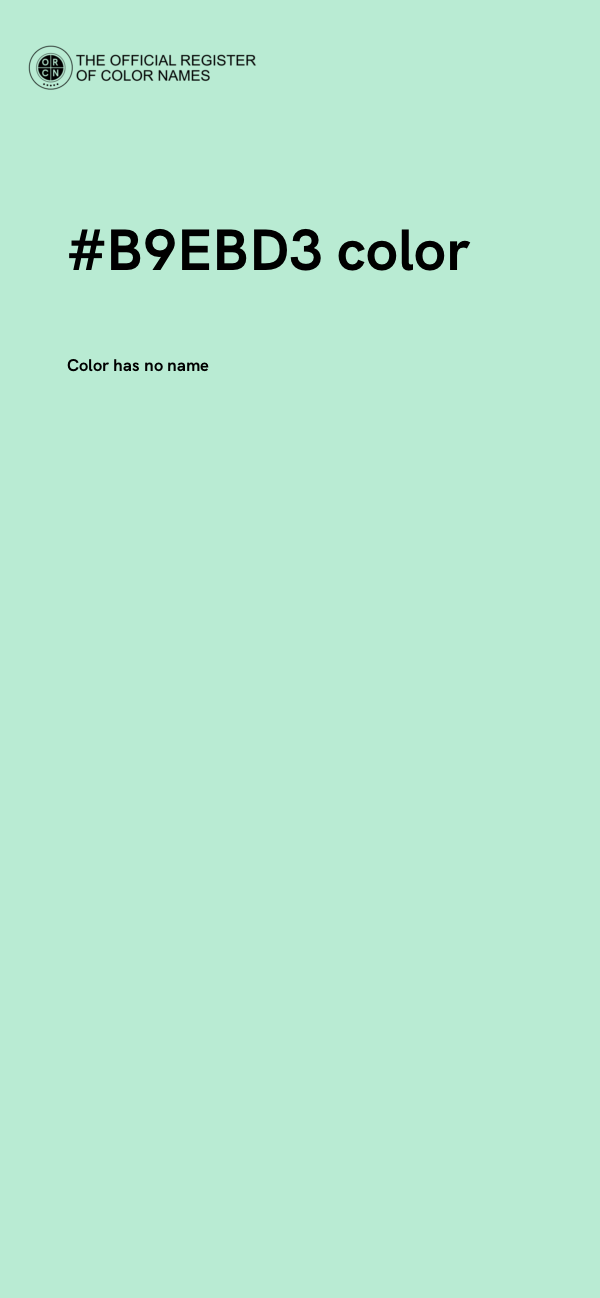 #B9EBD3 color image