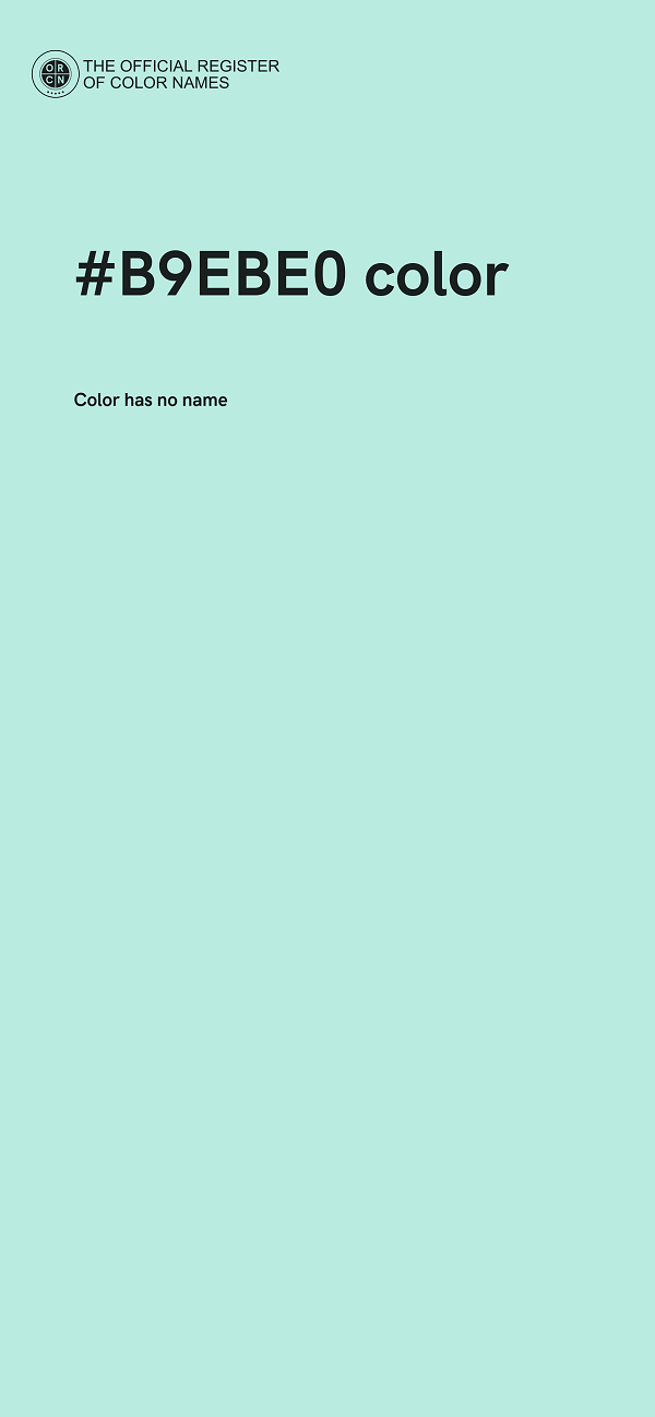 #B9EBE0 color image
