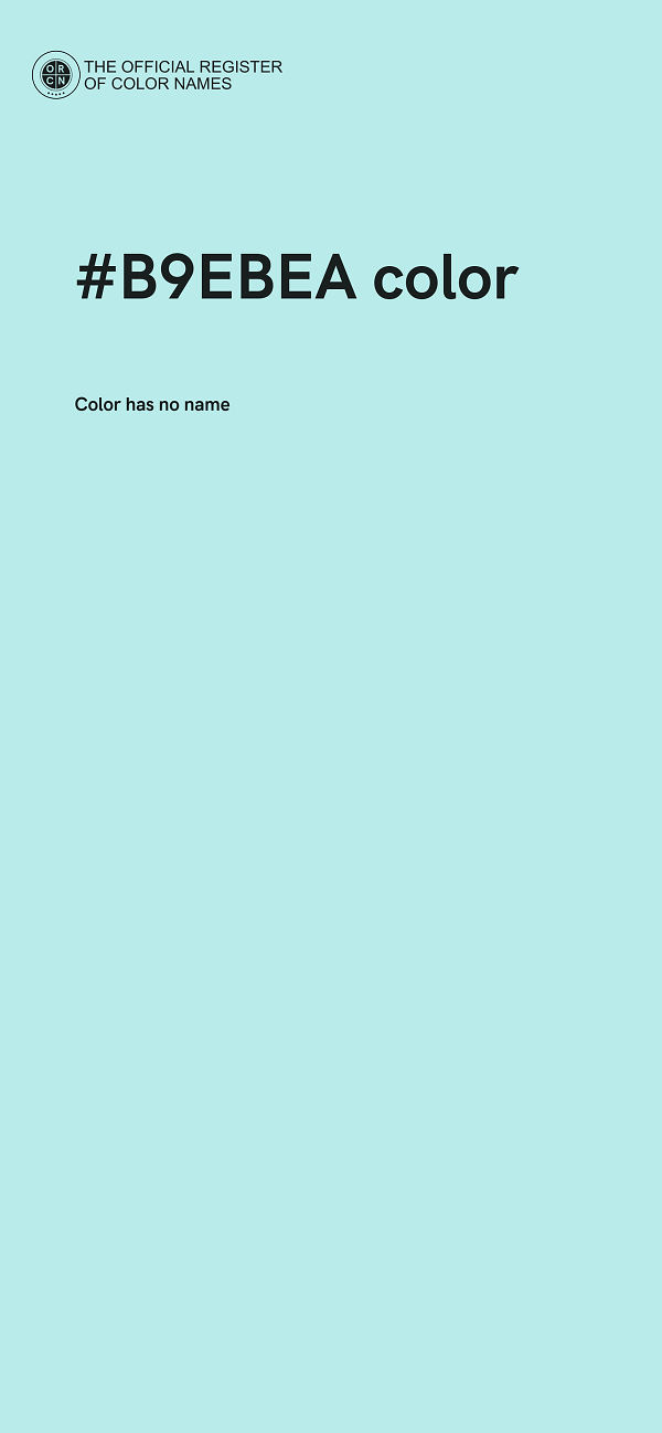 #B9EBEA color image