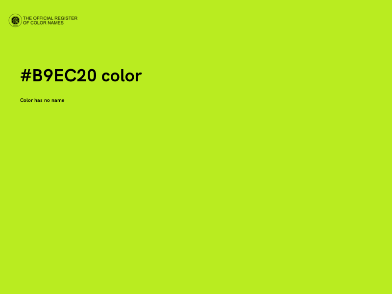 #B9EC20 color image