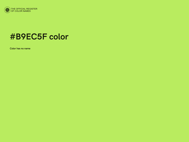 #B9EC5F color image