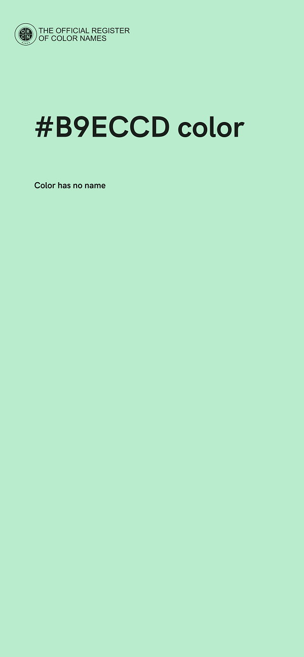 #B9ECCD color image