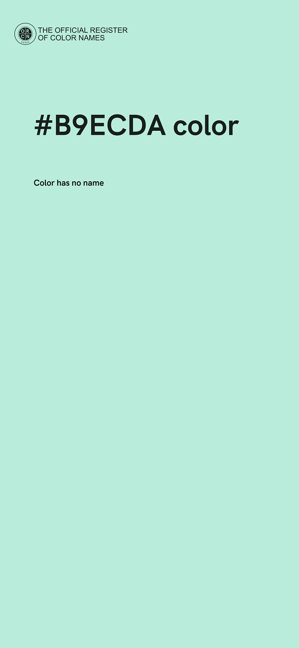 #B9ECDA color image
