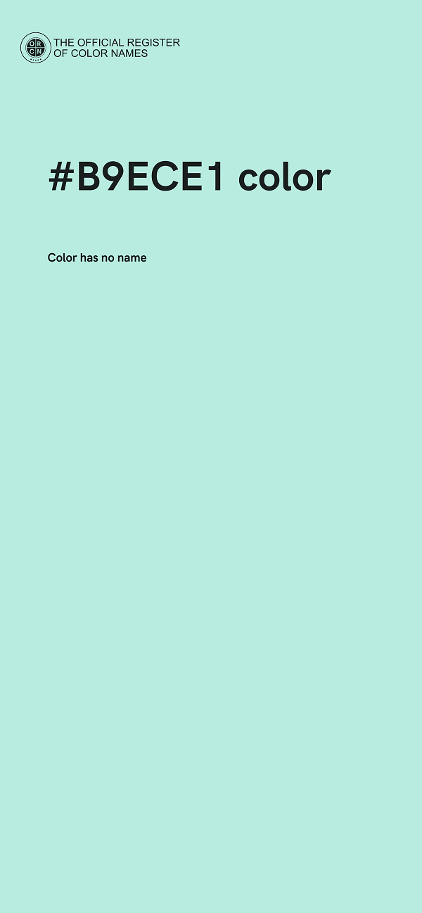 #B9ECE1 color image