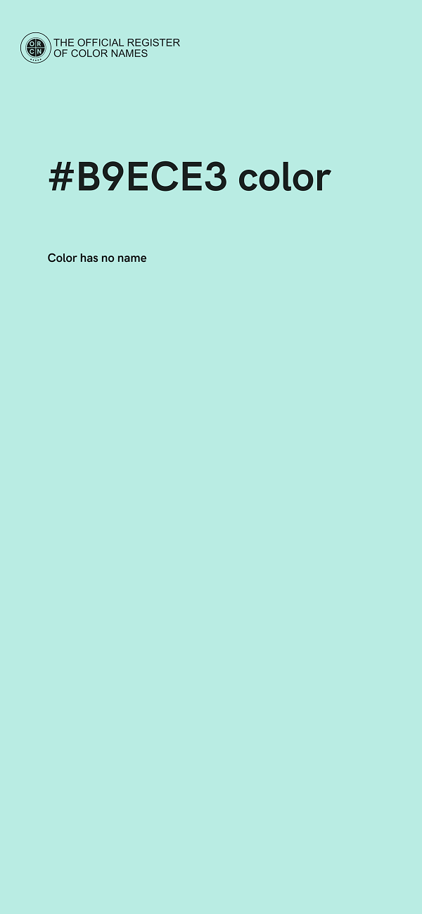 #B9ECE3 color image