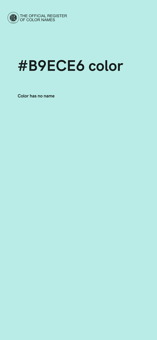 #B9ECE6 color image