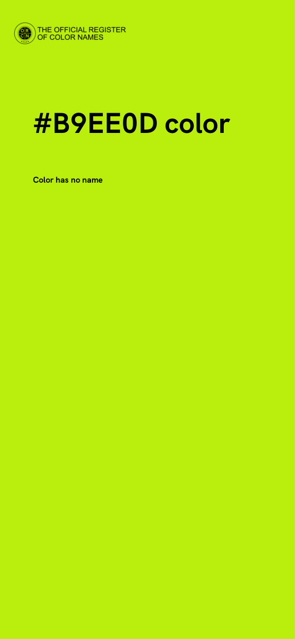 #B9EE0D color image