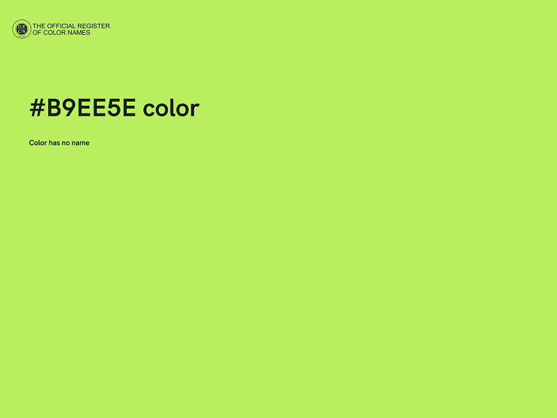 #B9EE5E color image