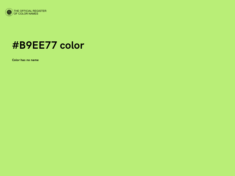 #B9EE77 color image