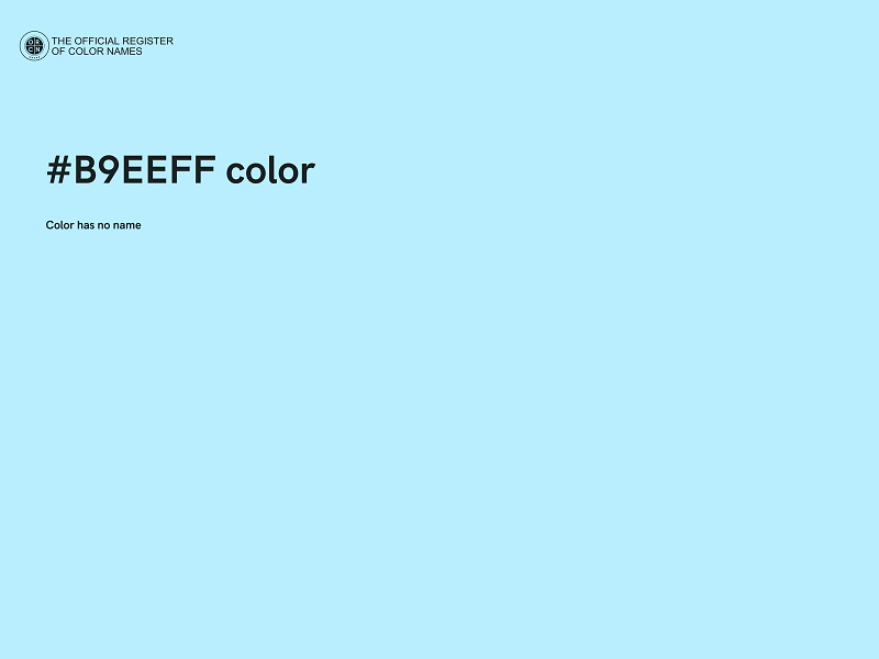 #B9EEFF color image