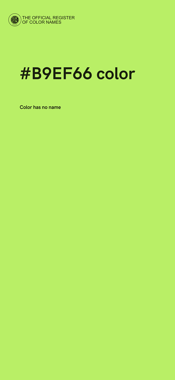 #B9EF66 color image