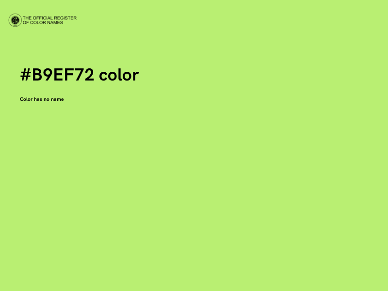 #B9EF72 color image
