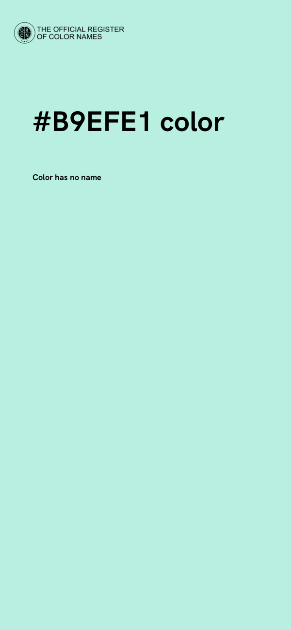 #B9EFE1 color image