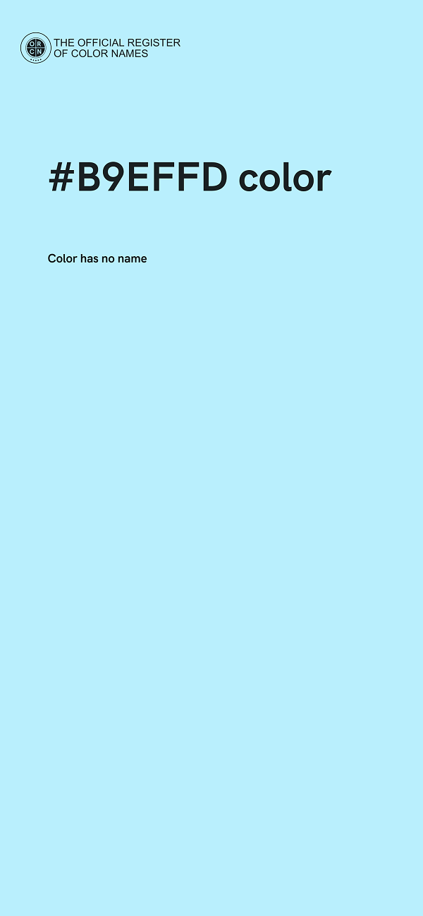 #B9EFFD color image