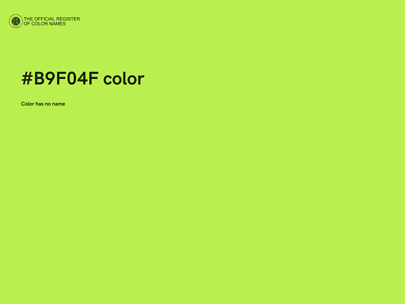 #B9F04F color image