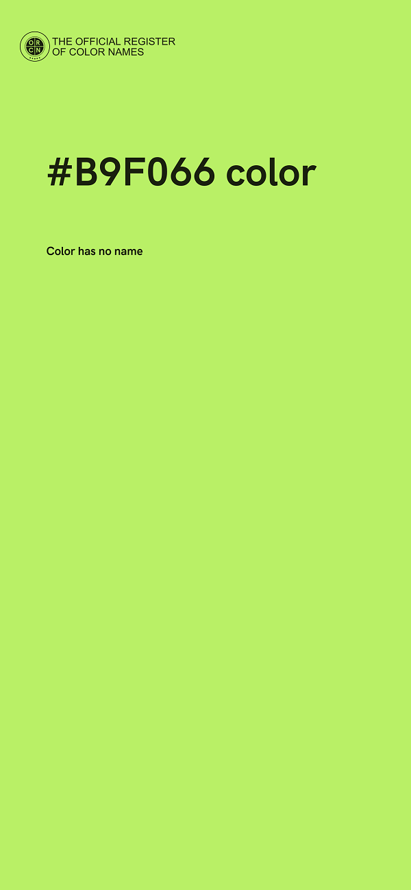 #B9F066 color image