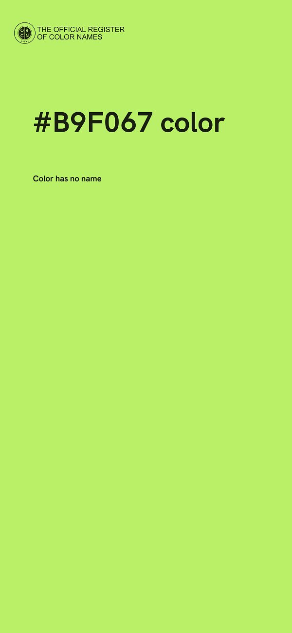 #B9F067 color image