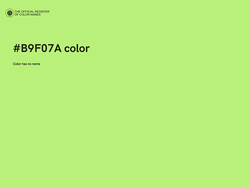 #B9F07A color image