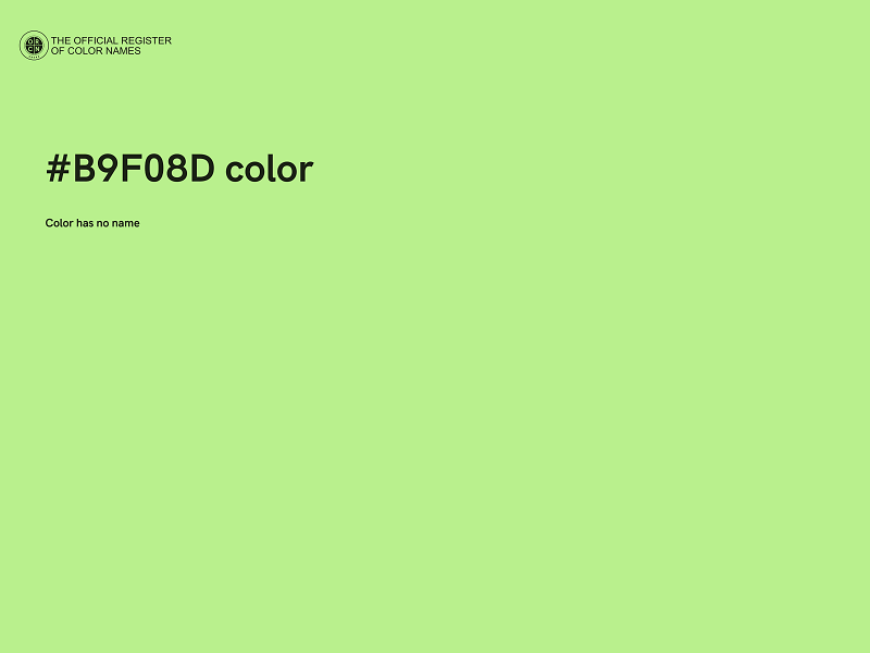 #B9F08D color image