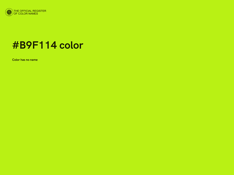 #B9F114 color image