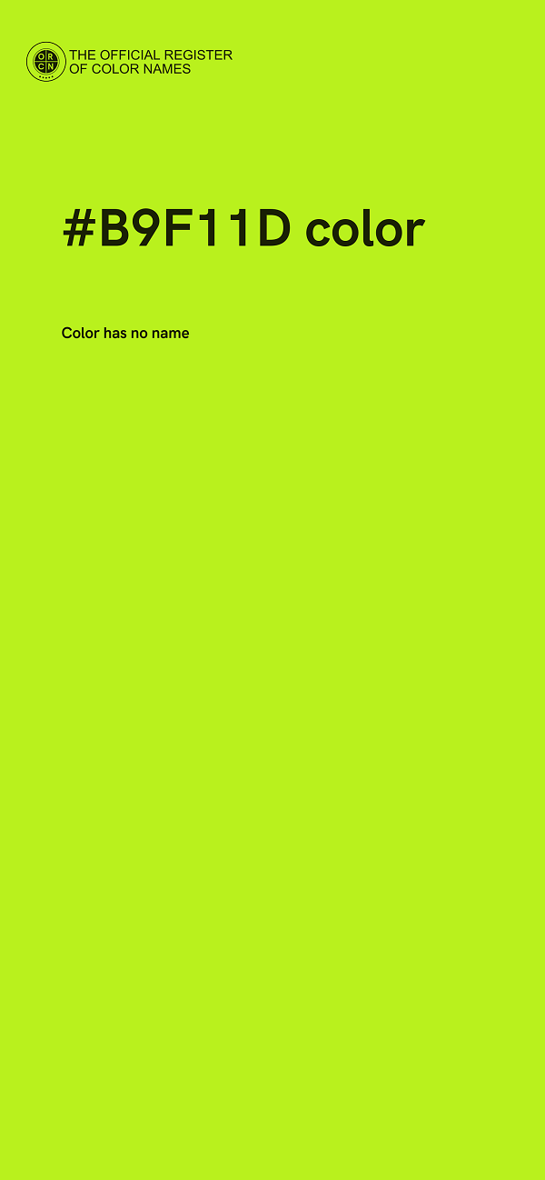#B9F11D color image