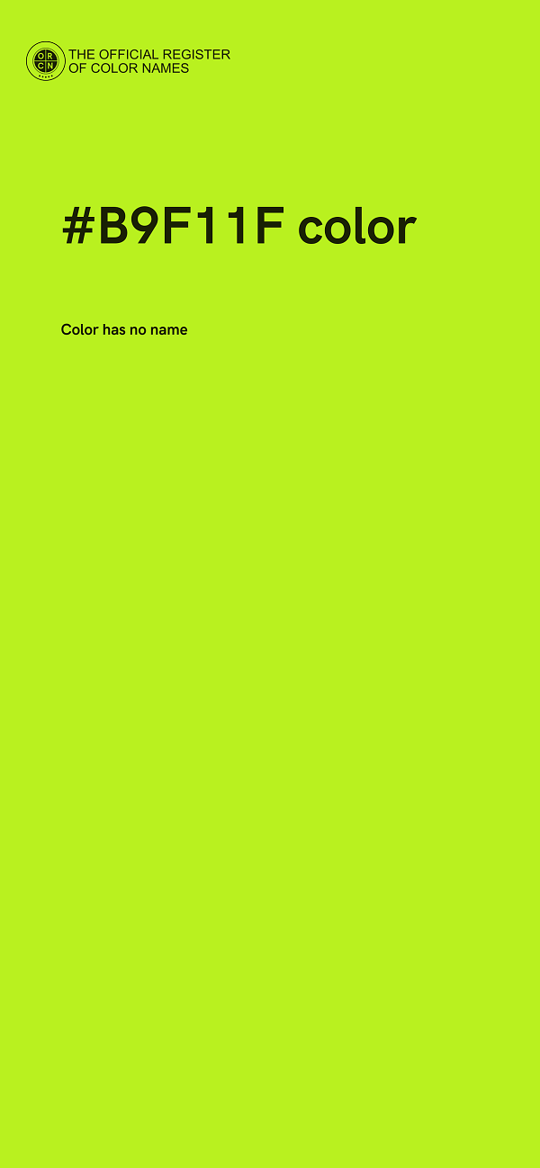 #B9F11F color image