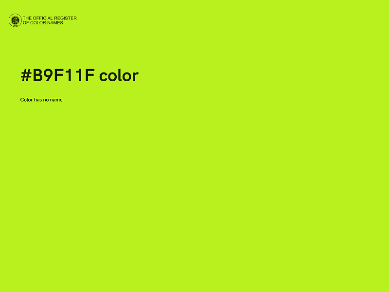 #B9F11F color image