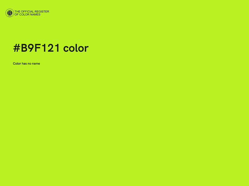 #B9F121 color image