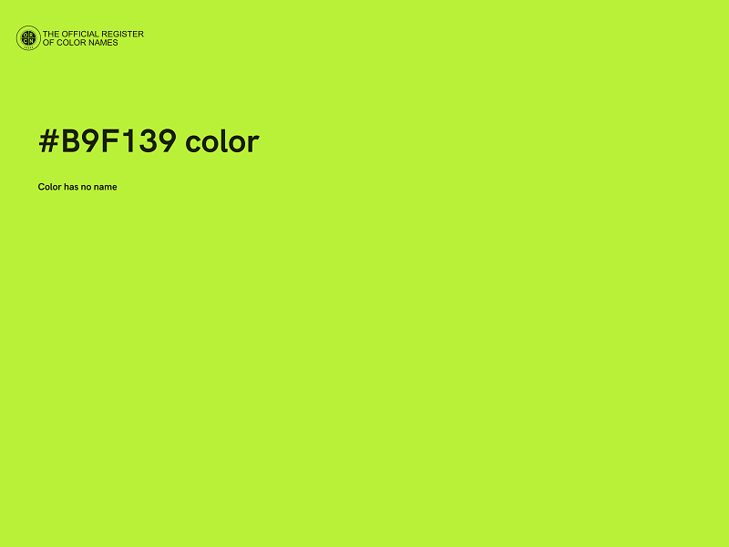 #B9F139 color image