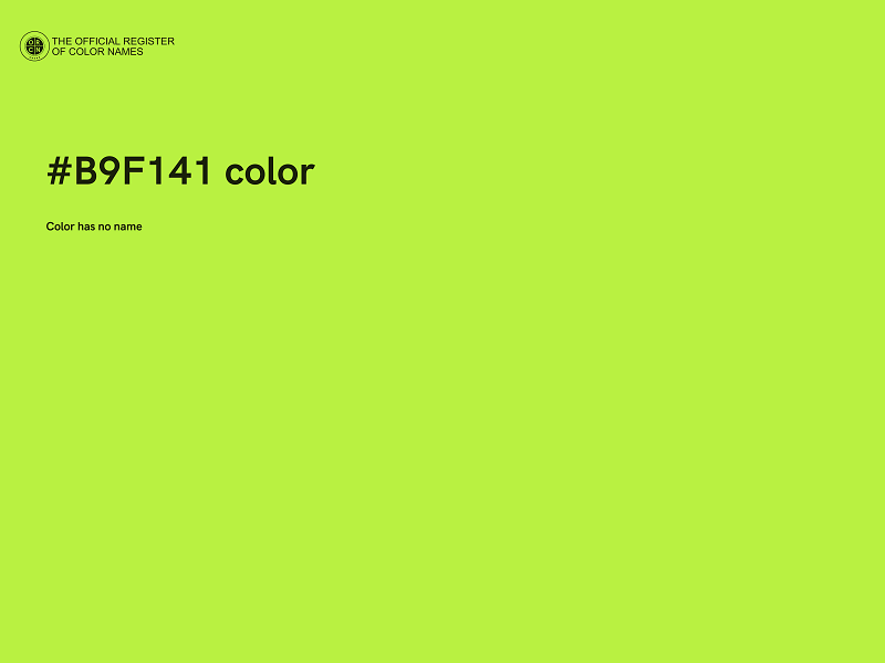 #B9F141 color image