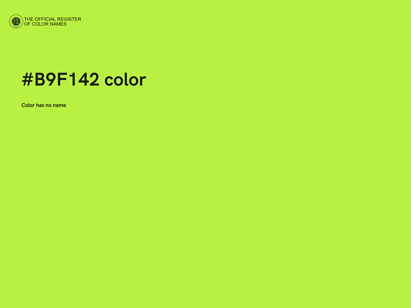 #B9F142 color image