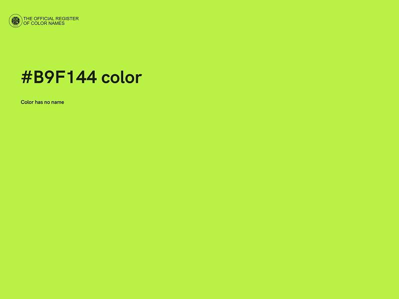 #B9F144 color image