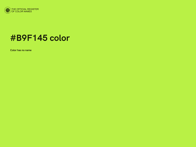 #B9F145 color image