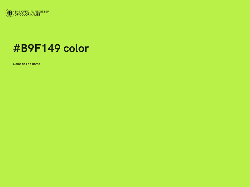 #B9F149 color image