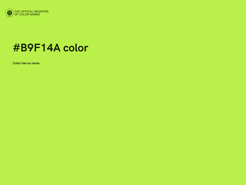 #B9F14A color image