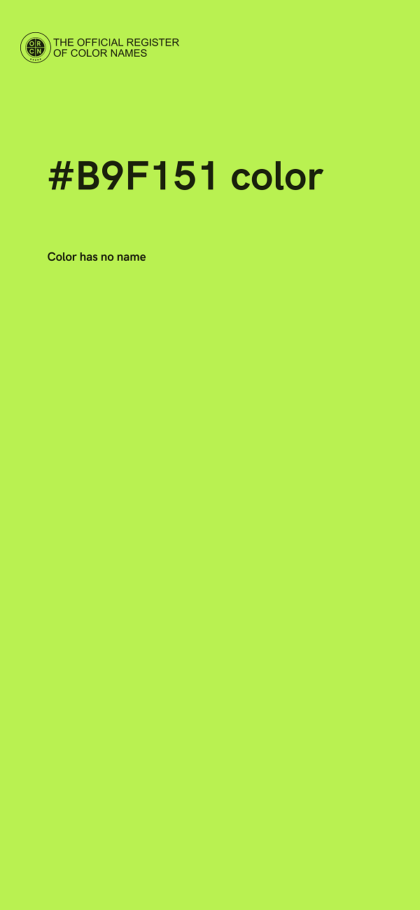 #B9F151 color image