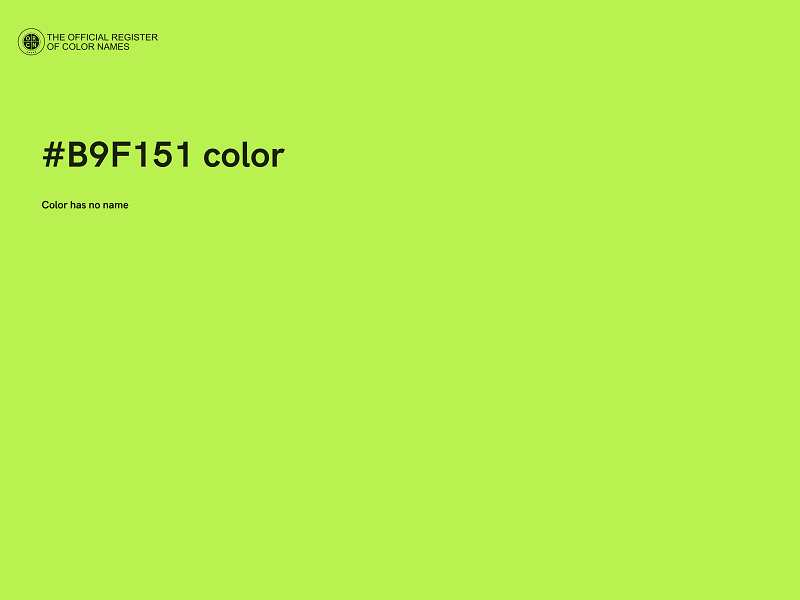 #B9F151 color image